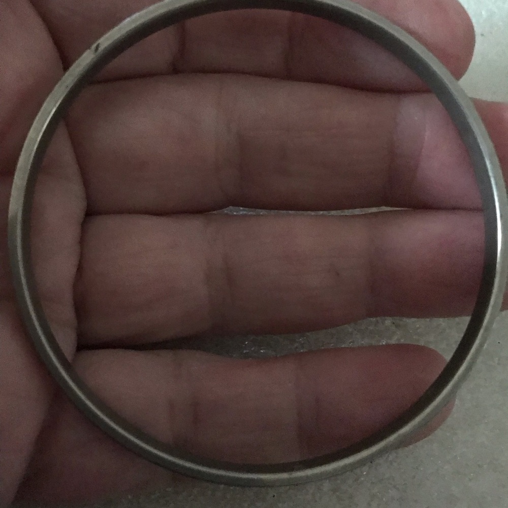Monet Silver-Tone Metal Bangle Bracelet